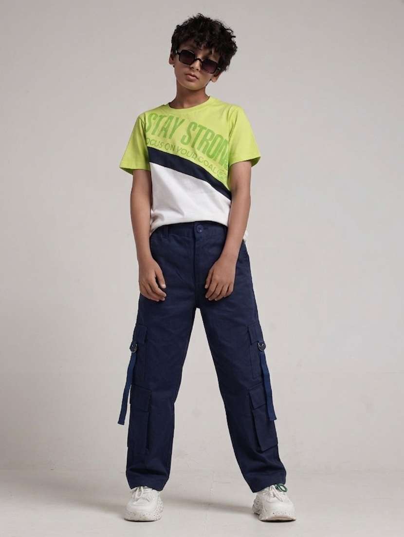 Boys Solid Relaxed Fit Cargo Pant - 22497875 -  Standard Image - 3