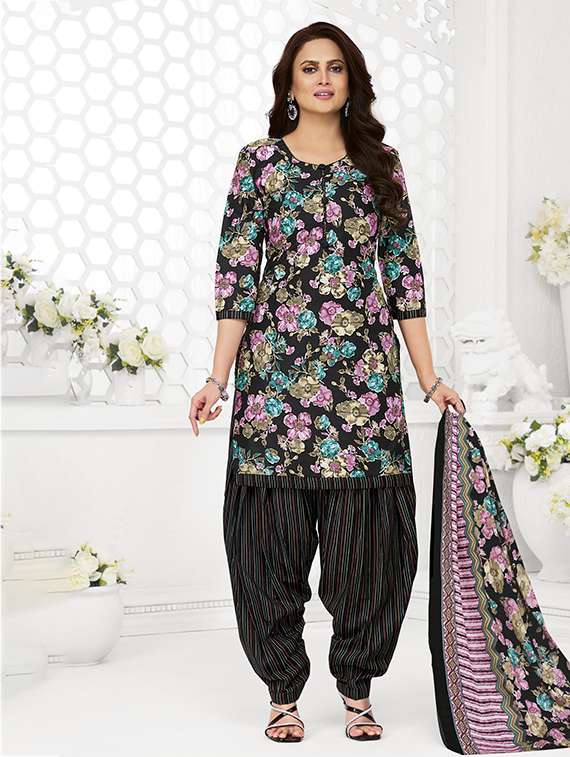 women printed unstitched suit set