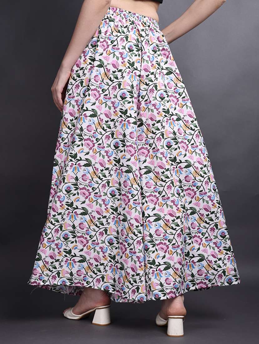 women printed mid rise flared palazzo - 22498069 -  Standard Image - 3