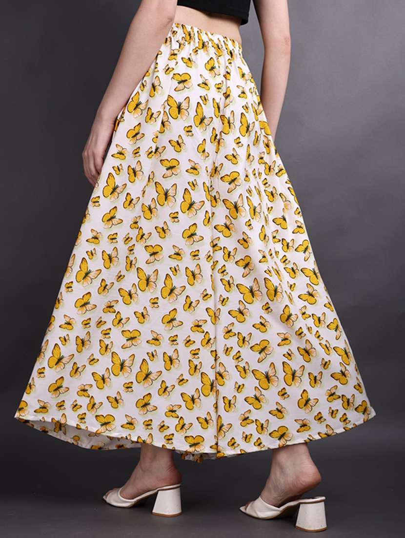 women printed mid rise flared palazzo - 22498070 -  Standard Image - 3