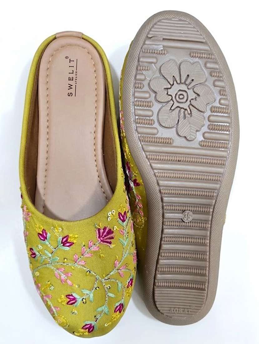 women embroidered slip on mules - 22498155 -  Standard Image - 3