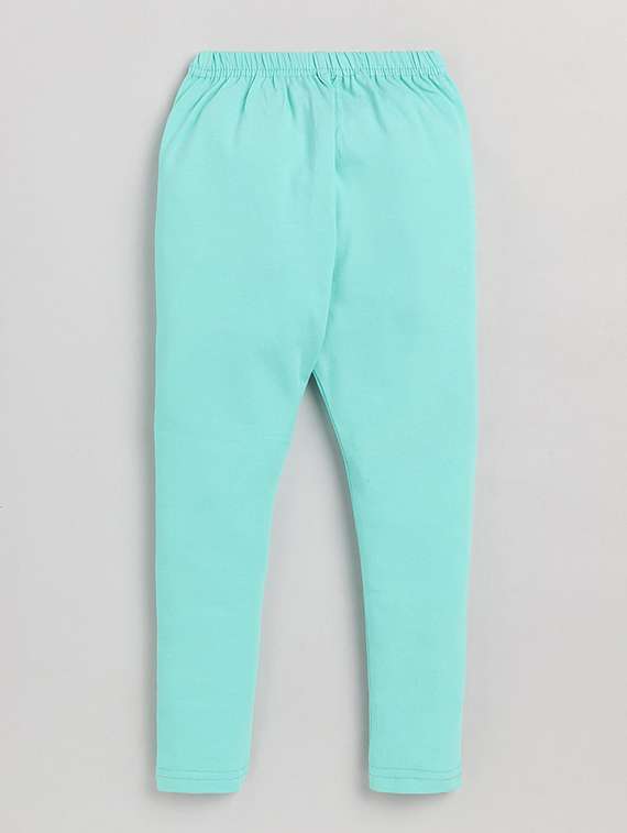 girls solid mid rise leggings