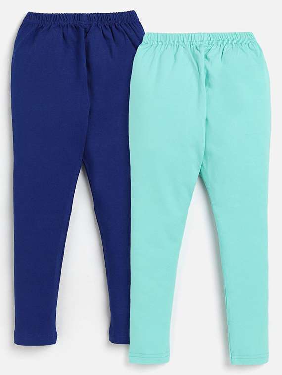 girls pack of 2 solid leggings