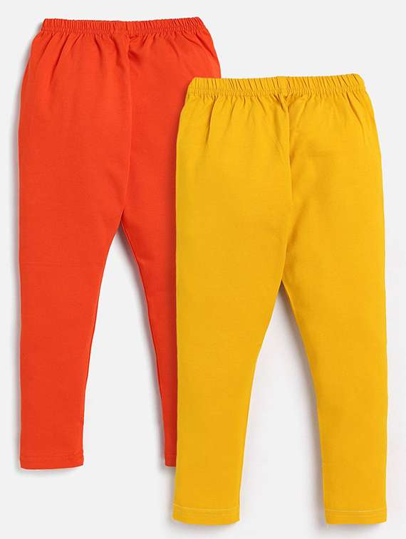 girls pack of 2 solid leggings