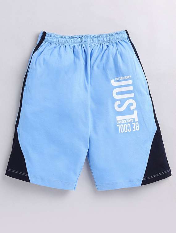 boys colourblock mid rise regular shorts