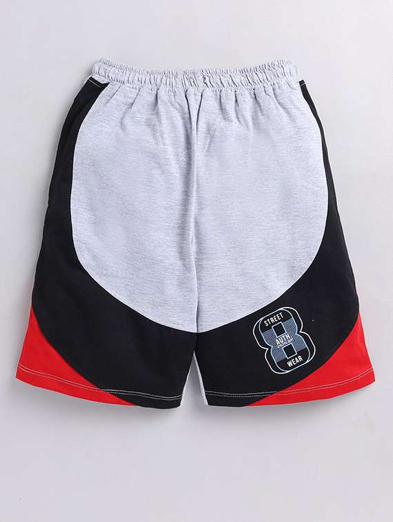 boys colourblock mid rise regular shorts
