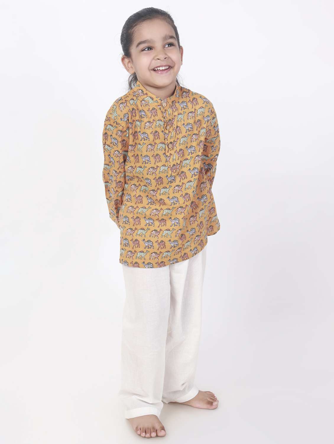 girls printed long sleeve nightwear set