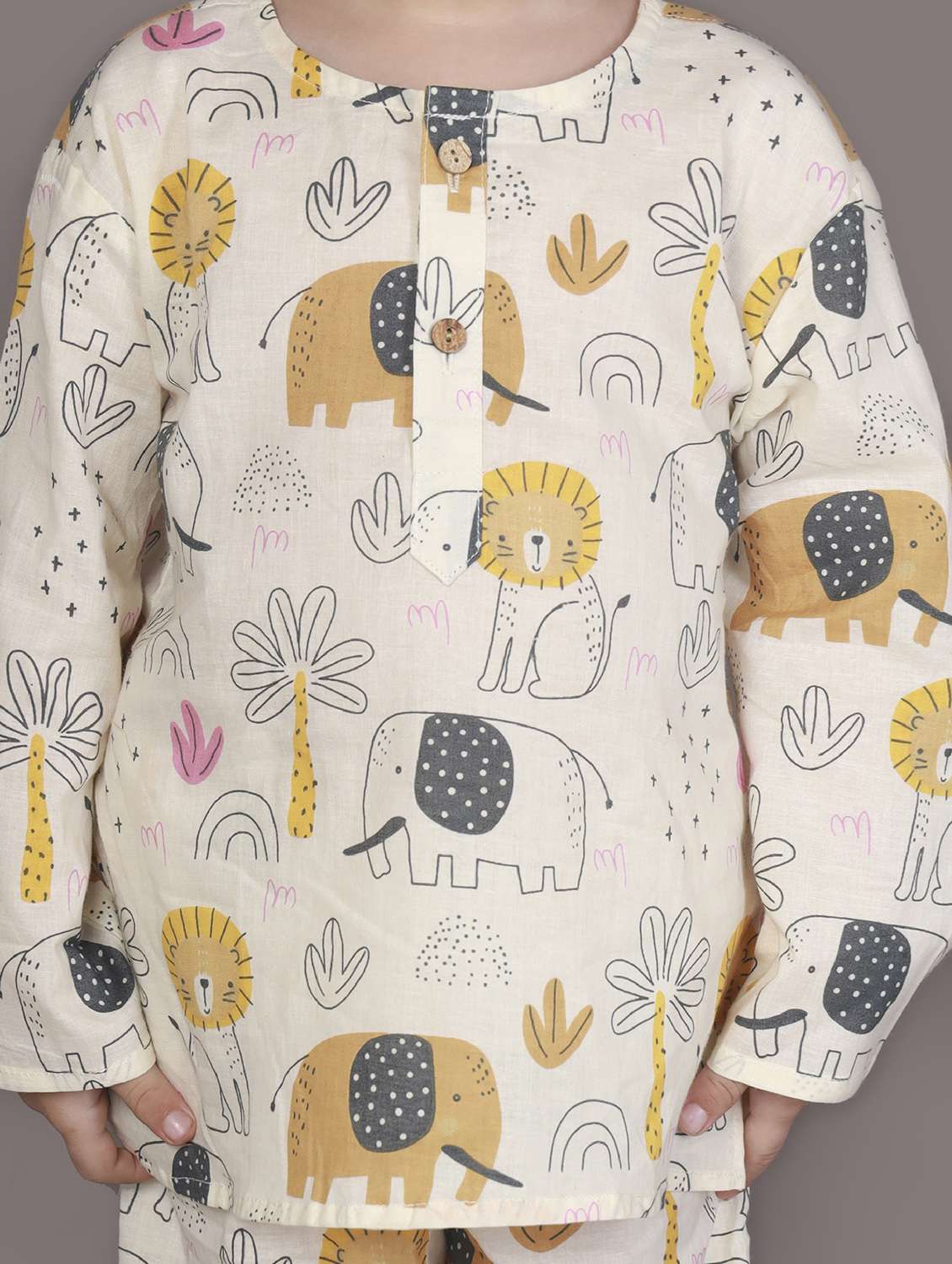 girls printed long sleeve nightwear set - 22498506 -  Standard Image - 3