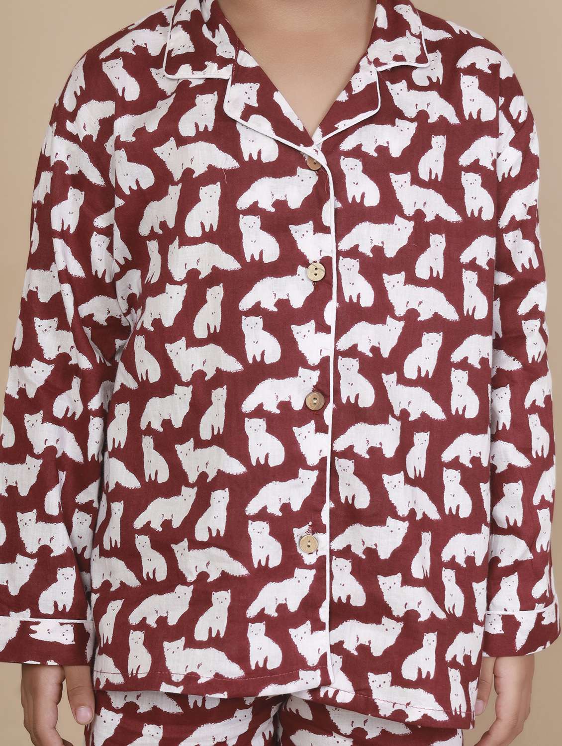 girls printed long sleeve nightwear set - 22498526 -  Standard Image - 3