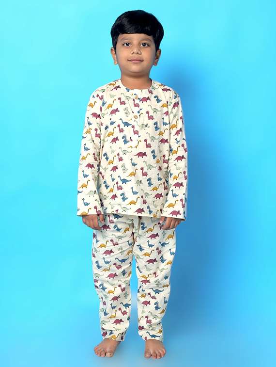 boys printed long sleeve nightwear set