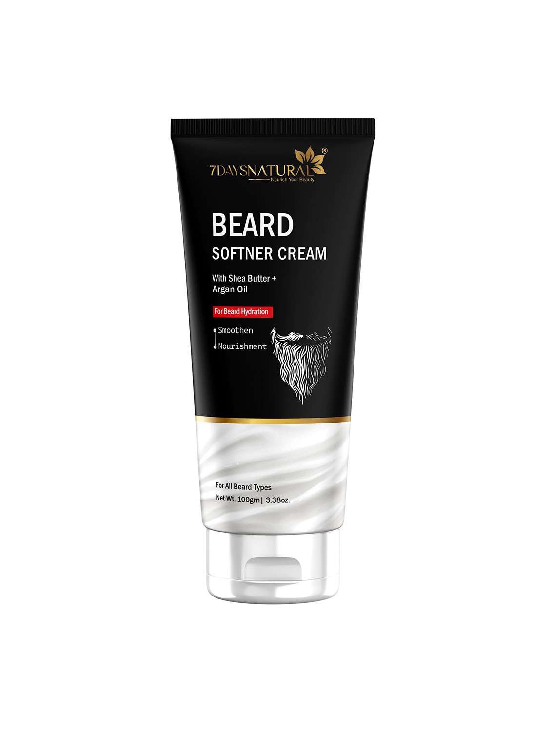 7daysnatural beard softener cream with shea butter & argan oil