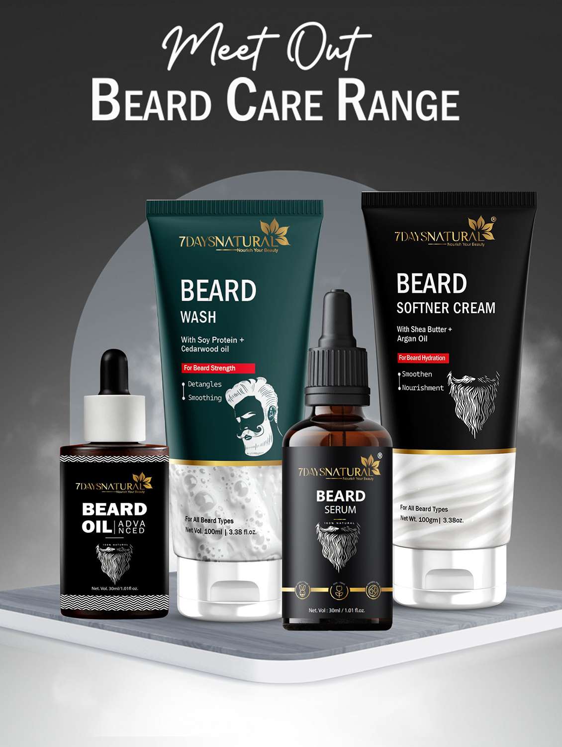 7daysnatural beard softener cream with shea butter & argan oil - 22498613 -  Standard Image - 3
