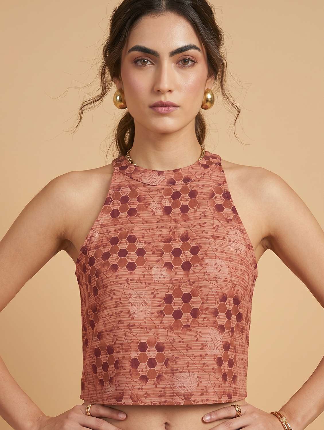 women printed round neck sleeveless top - 22498672 -  Standard Image - 5