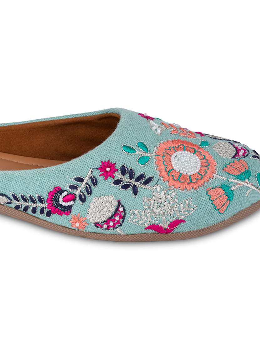 women embroidered slip on mules - 22498699 -  Standard Image - 3