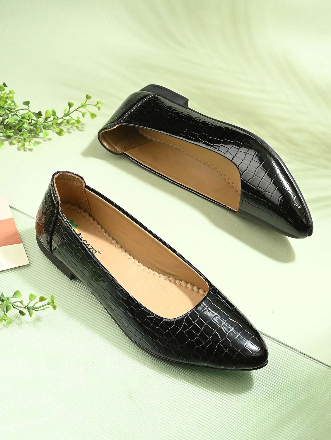 women black slip on ballerina