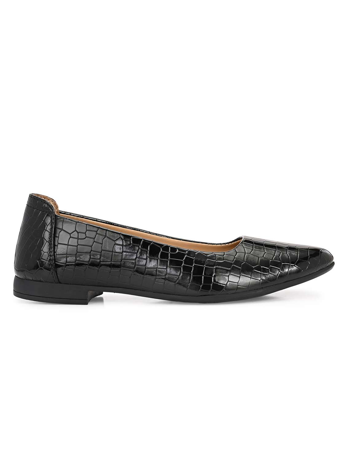 Women Black Slip On Ballerina - 22498730 -  Standard Image - 3