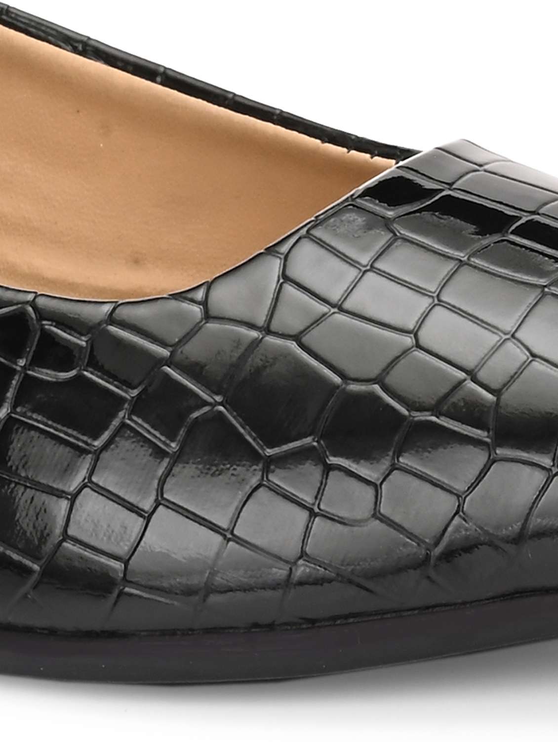 Women Black Slip On Ballerina - 22498730 -  Standard Image - 5