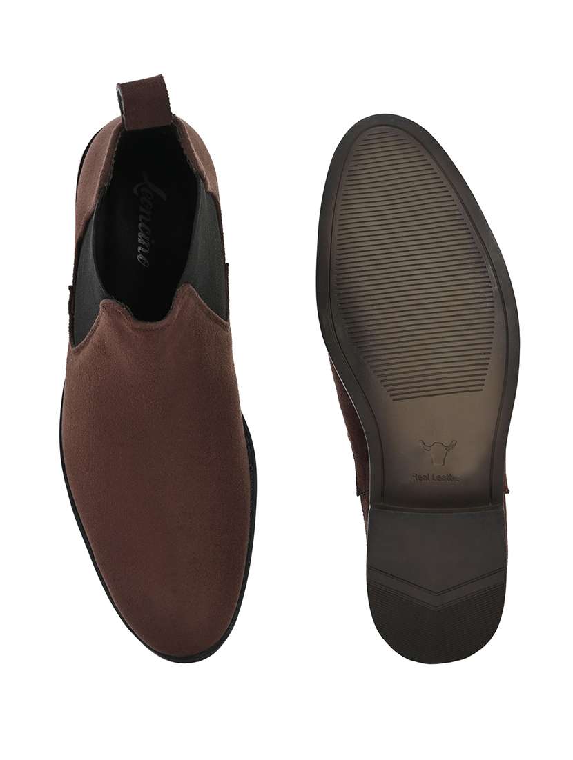 men brown slip on boot - 22498896 -  Standard Image - 5
