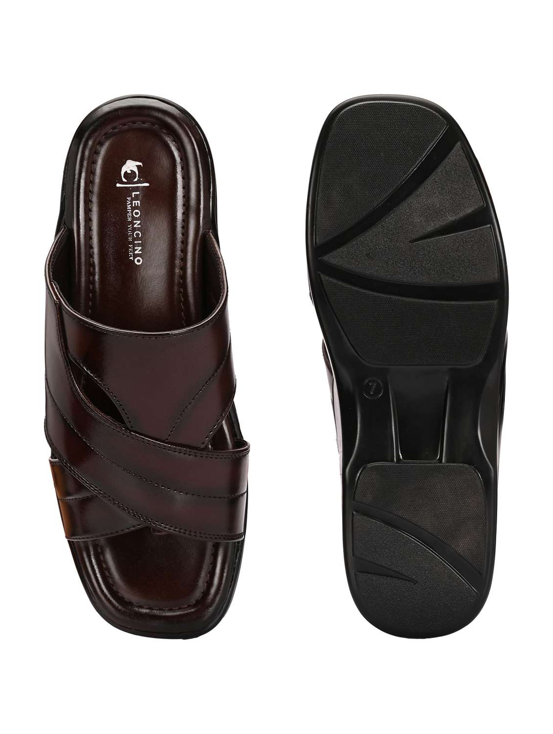 men solid slip on sandal - 22498907 -  Standard Image - 3