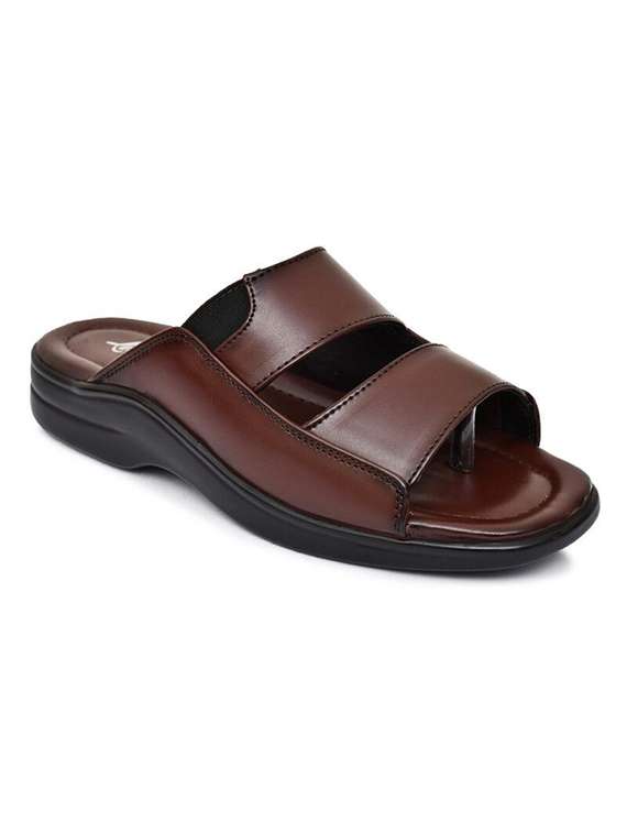 men solid slip on sandal