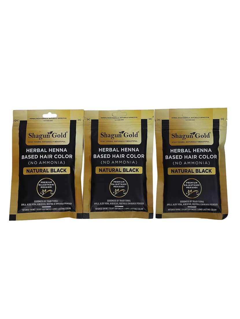 shagungold premium hair colour brown 3 x 45 grams