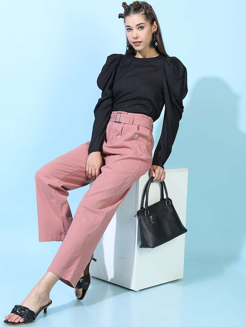 women solid round neck regular top - 22499140 -  Standard Image - 5
