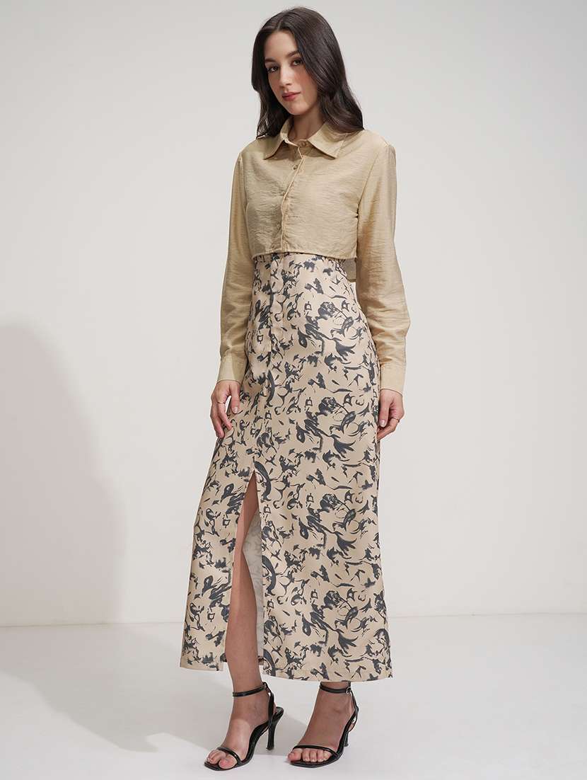 women printed a-line maxi dress - 22499177 -  Standard Image - 5