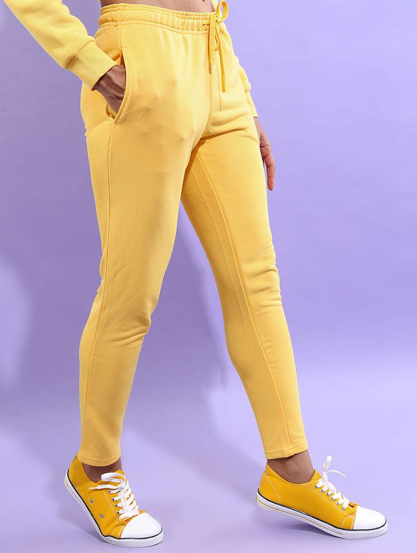 women solid mid rise track pant - 22499308 -  Standard Image - 3