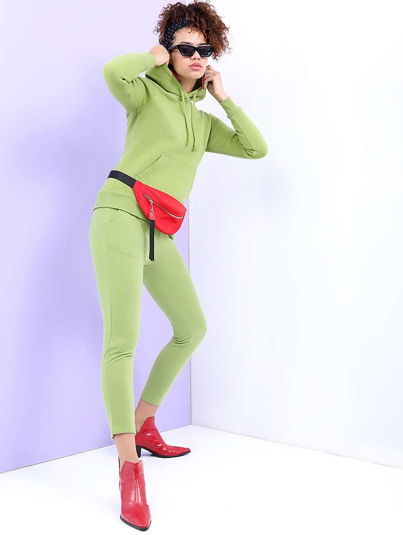 women solid mid rise skinny regular track pant - 22499309 -  Standard Image - 5