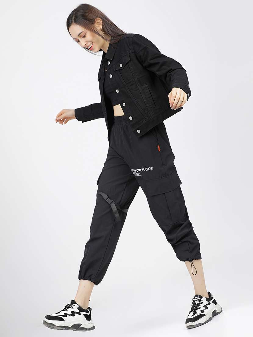 women solid long sleeves denim jacket - 22499331 -  Standard Image - 5