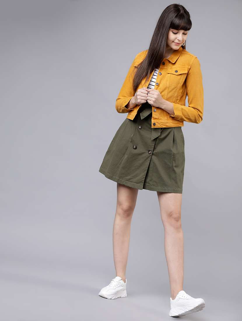 Women Solid Long Sleeves Denim Jacket - 22499340 -  Standard Image - 5