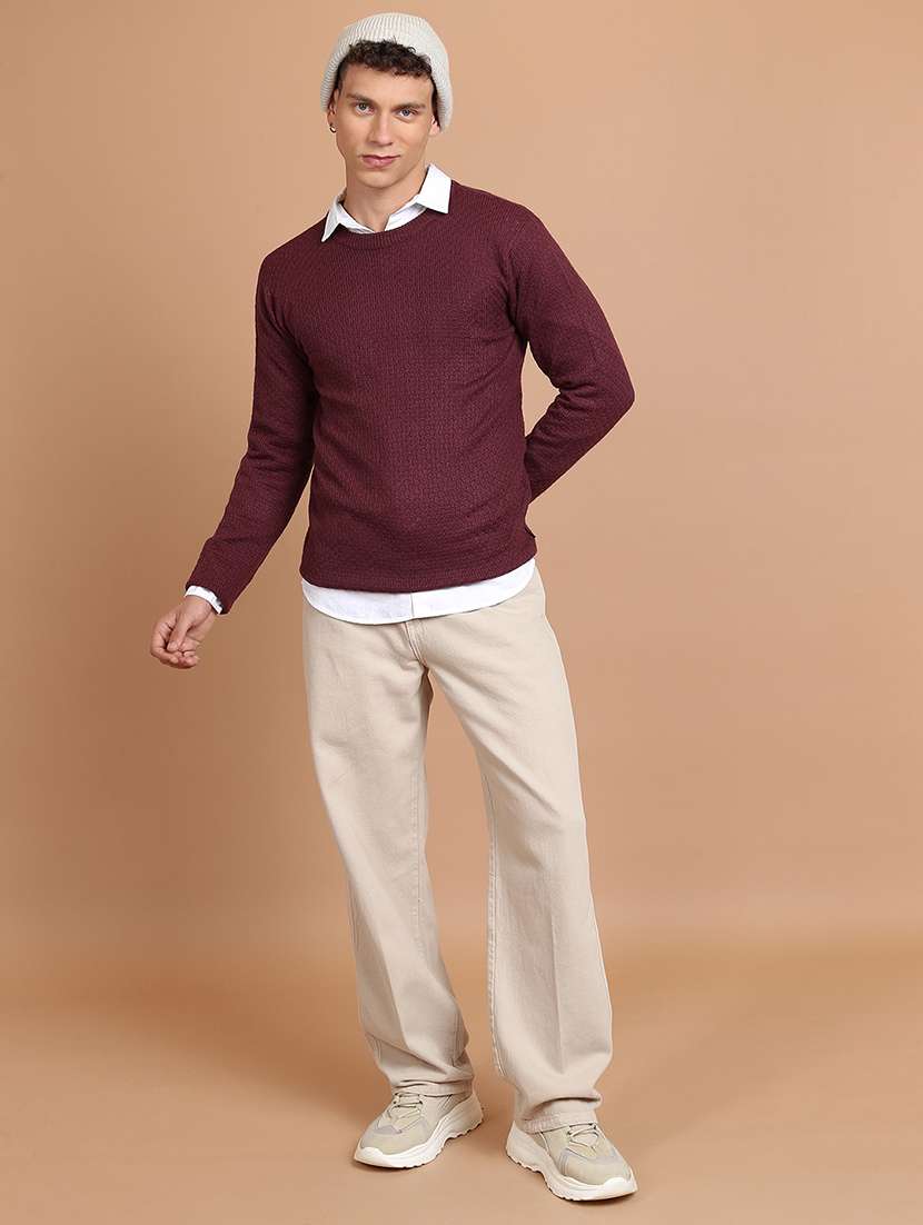 men self design long sleeve pullover sweater - 22499359 -  Standard Image - 5