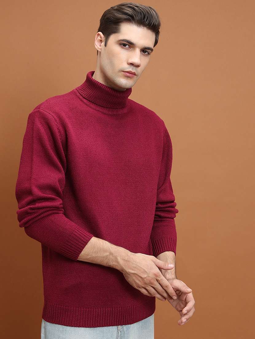 men solid long sleeve pullover sweater - 22499361 -  Standard Image - 3