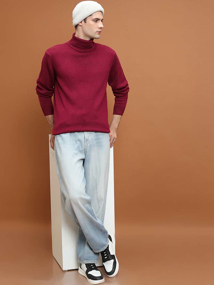 men solid long sleeve pullover sweater - 22499361 -  Standard Image - 5