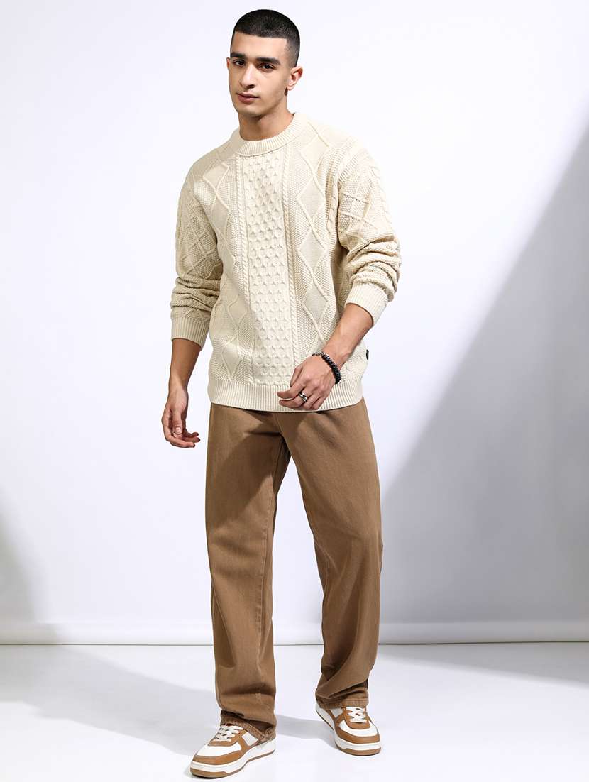 men self design long sleeve pullover sweater - 22499362 -  Standard Image - 5