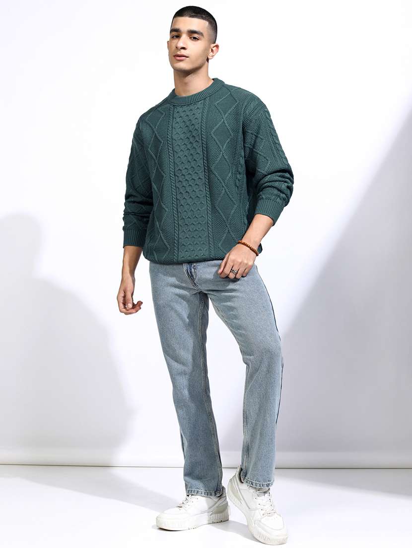 men self design long sleeve pullover sweater - 22499363 -  Standard Image - 5