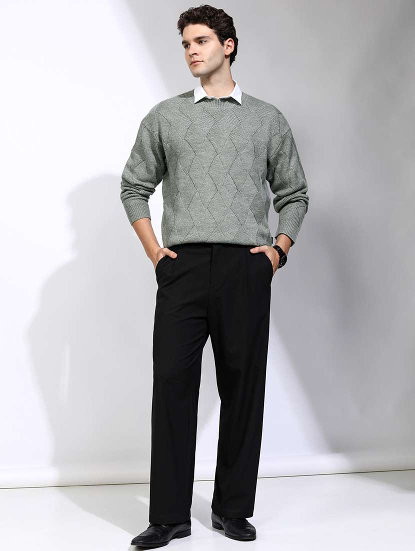 men self design long sleeve pullover sweater - 22499366 -  Standard Image - 5