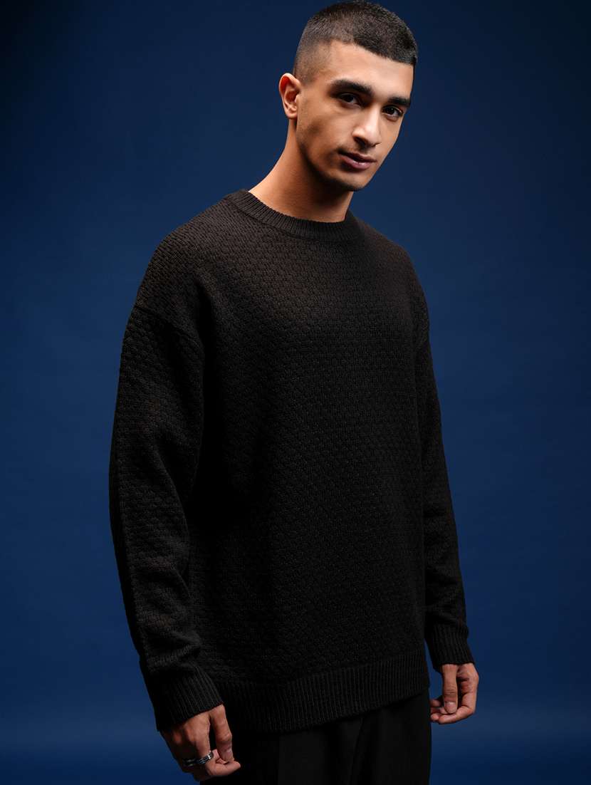 men self design long sleeve pullover sweater - 22499371 -  Standard Image - 3