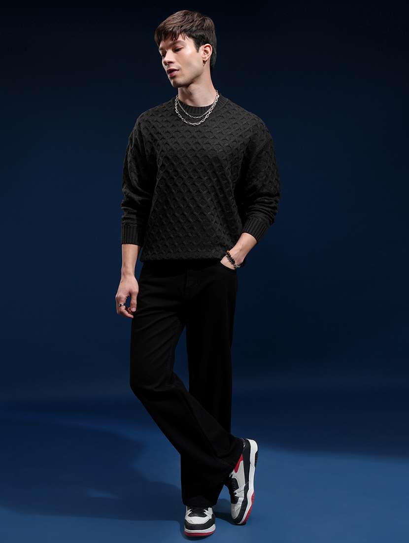 men self design long sleeve pullover sweater - 22499373 -  Standard Image - 5