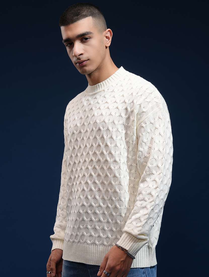 men self design long sleeve pullover sweater - 22499374 -  Standard Image - 3