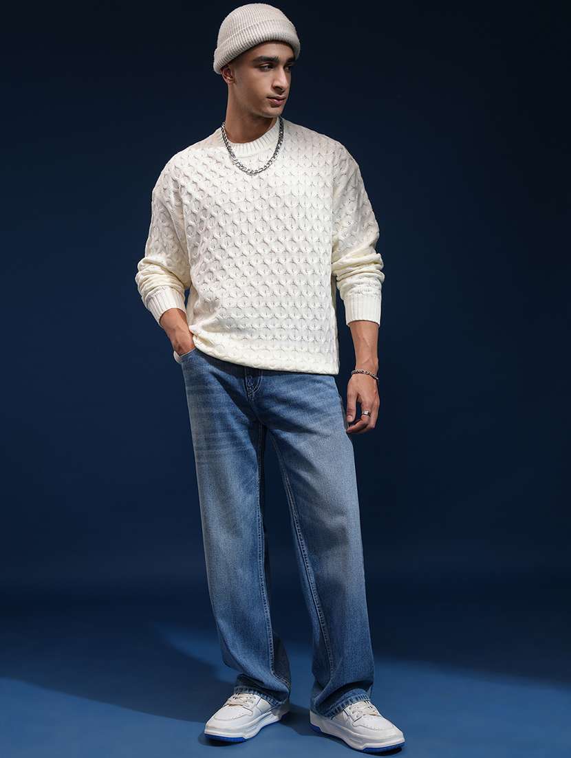 men self design long sleeve pullover sweater - 22499374 -  Standard Image - 5