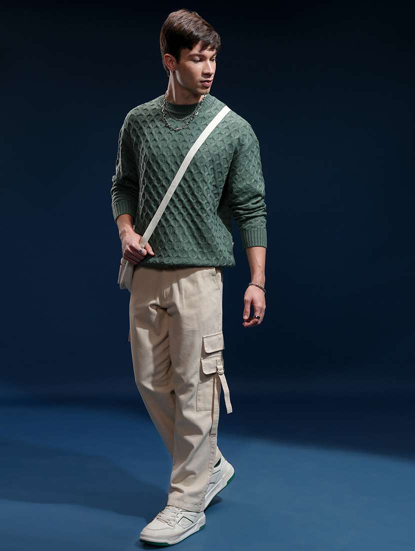 men self design long sleeve pullover sweater - 22499376 -  Standard Image - 5