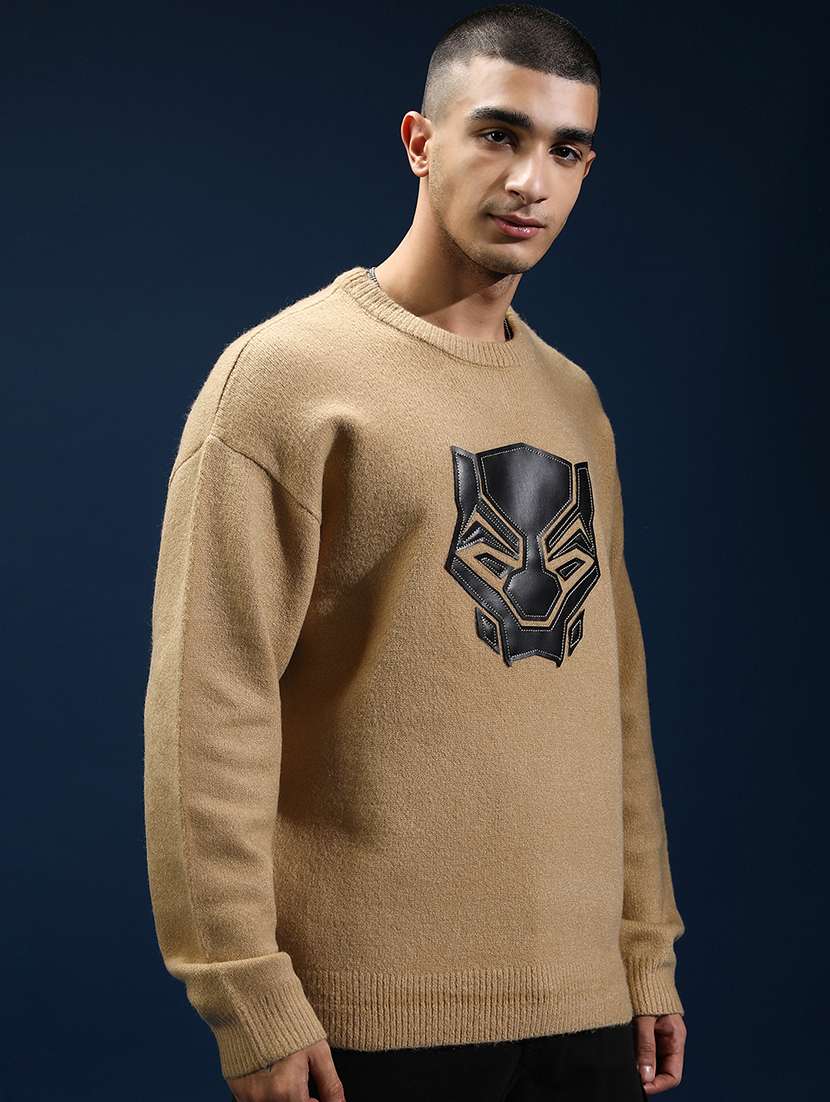 men solid with work long sleeve pullover sweater - 22499388 -  Standard Image - 3