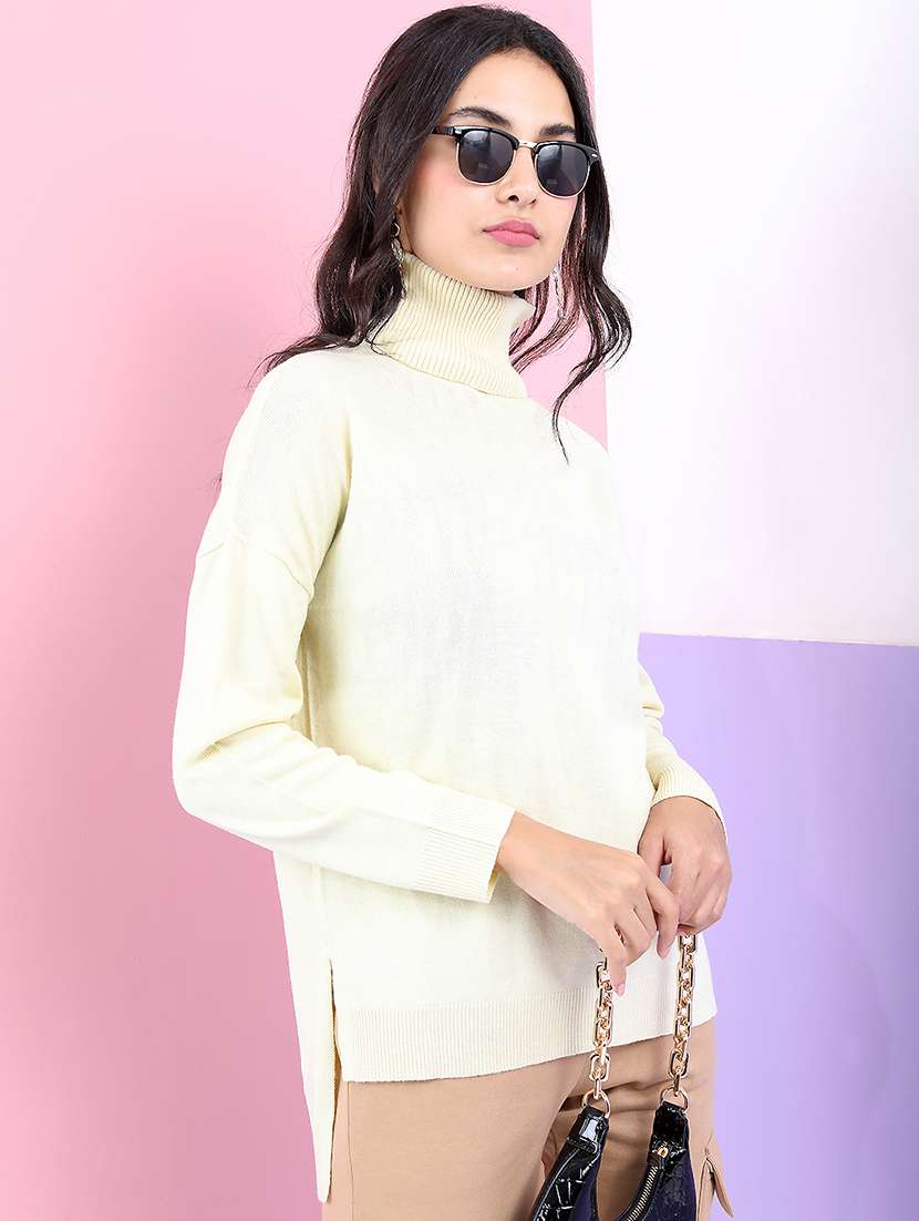 Women Solid Long Sleeve Pullover Sweater - 22499390 -  Standard Image - 3