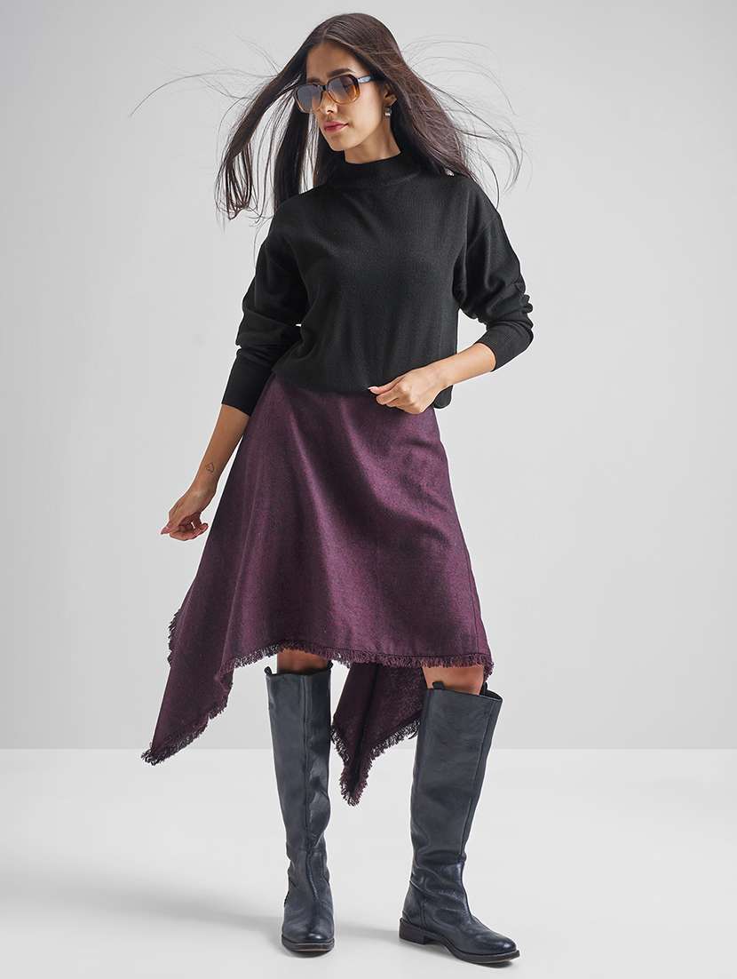 women solid long sleeve pullover sweater - 22499393 -  Standard Image - 5