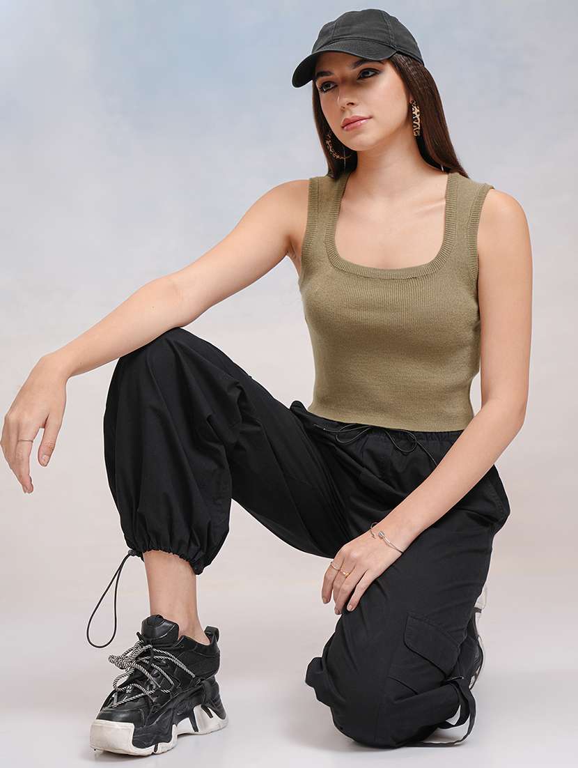 women solid sleeveless tank top - 22499399 -  Standard Image - 5
