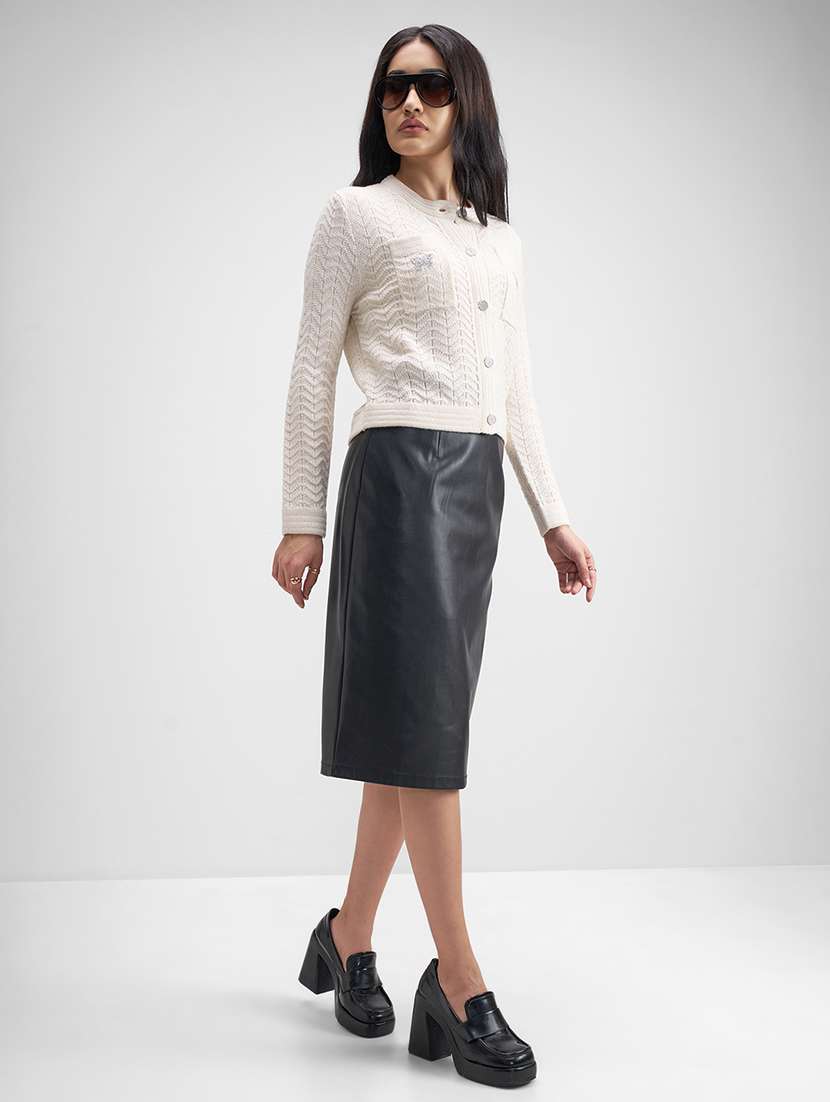 women self design long sleeve cardigan - 22499406 -  Standard Image - 5