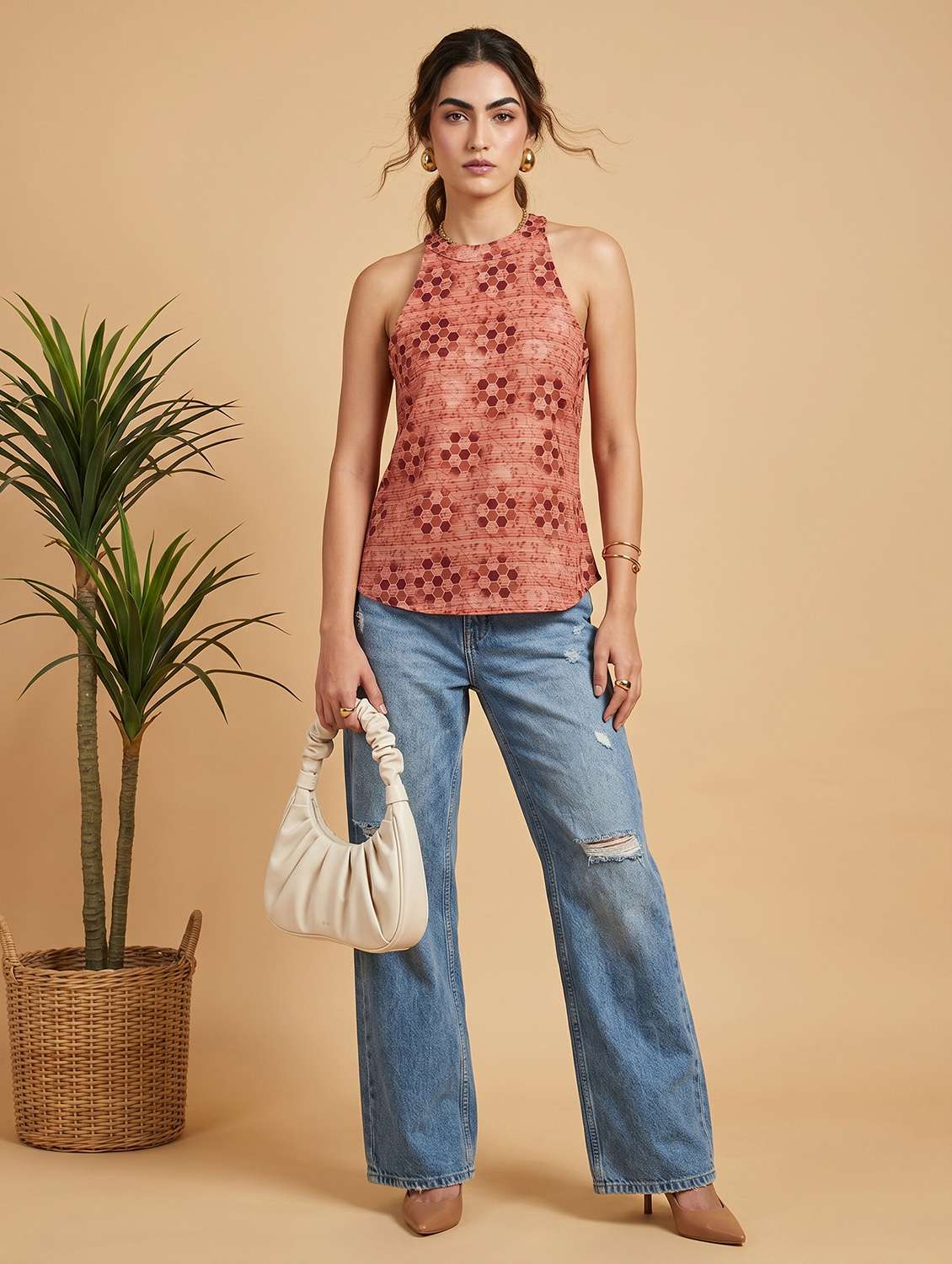 women printed sleeveless ethnic top - 22499429 -  Standard Image - 5