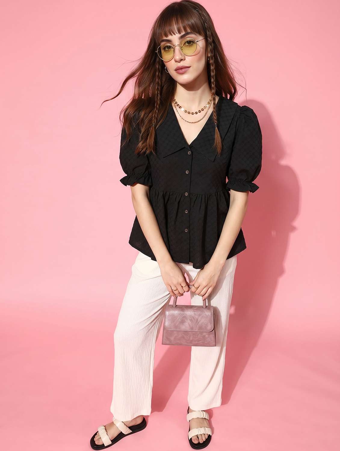 women embroidered puff sleeve ethnic top - 22499432 -  Standard Image - 5