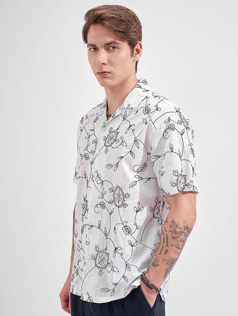men solid with work short sleeve regular fit casual shirt - 22499591 -  Standard Image - 3